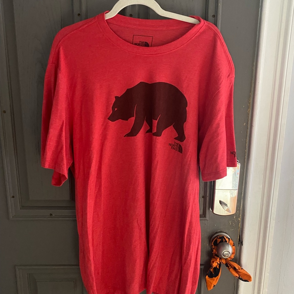 The North Face Red T-Shirt with Black Bear